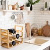 Pumtus 3 Tier Bamboo Water Bottle Organizer, Stackable Bottle Storage