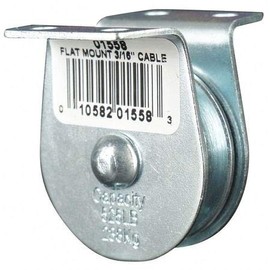 Pulley Block, Wire Rope, 3/16" Max Cable Size, 525 lb. Max Load