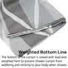 AcbbMNS Shower Curtain with Grommets and 12 Hooks, 220 x