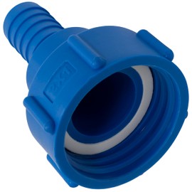 AERZETIX - C73891 - Coupling, Adapter, Fitting - Female S60 x 6 mm to 1 Inch Hose Nozzle for IBC-GRV Tank - Plastic - Colour Blue - Reducer Piece, Water Tank, Irrigation