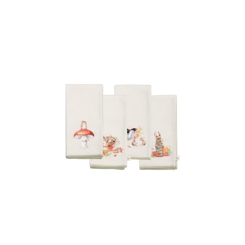 Wrendale Designs - Garden Friends' Set of Four Animal Fabric