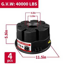 YUNNIEHOM YUNNIEHOM RV Leveling Blocks 6'High with Storage Bag, Camper Stabilizer Blocks Heavy Duty for Travel Trailer, Fits Any Tongue Jack, Post, Foot, 5th Wheel, Round, Square, or Scissor Stabilizers