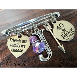 Best FRIEND Gift, 40th birthday bracelet, 40 and Fabulous, bangle bracelet, 50th birthday, Friends are family we choose, Live Laugh Love, Initial bracelet, 50 and fabulous, 60 and fabulous