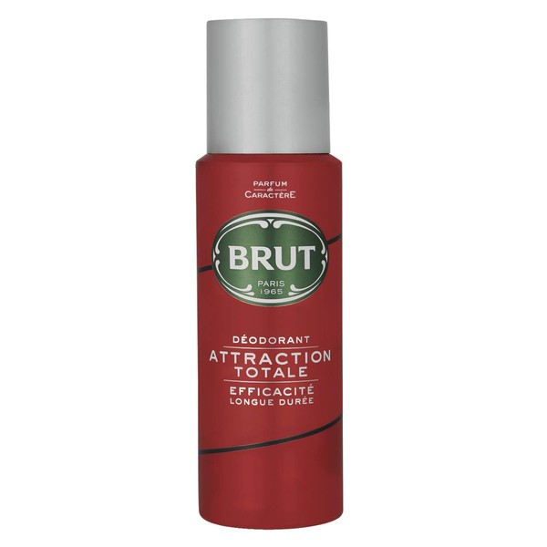 Attraction Totale Deodorant Body Spray by Brut for Men - 6.7 oz Deodorant Spray