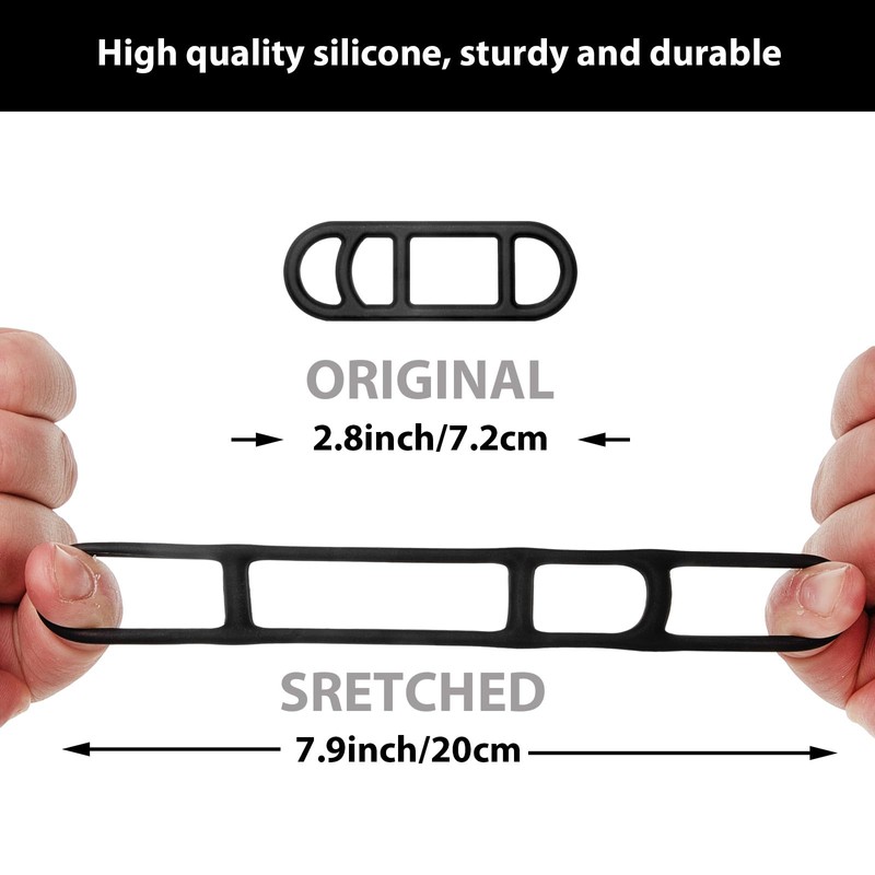 12 Pcs Bike Rubber Straps Bike Light Mount Bicycle Light