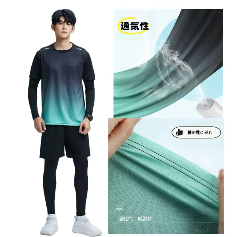 ZOEMAKE Men's and Women's Sportswear, 4-Piece Set, Running Wear, Tennis