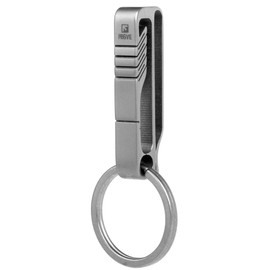 [FEGVE] TISUR Motorcycle Key Holder, Titanium Belt, Carabiner, Stylish, Key Clip, Car, Bicycle, Motorcycle, Home, Keys, Present, Gift (BK1S-Clip Type), BK1S x 1 + D-ring x 1