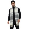 AMOLDO Men's Winter Scarf Warm Long Soft Scarf Plaid Tassel