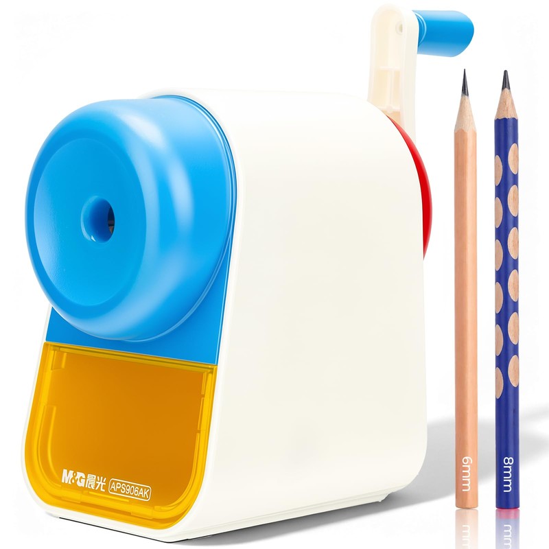 M&G Manual Pencil Sharpener, Hand Crank Pencil Sharpener for 6-8mm
