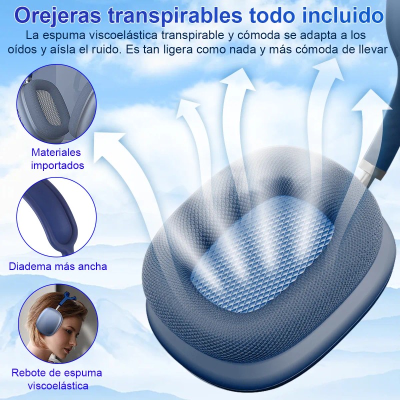 Audífonos Inalámbricos De Diadema Con Bluetooth P9 Pro Max Color