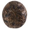 SUMMIT COLLECTION Black Carved Ceremonial Skull with Gothic Motif Design