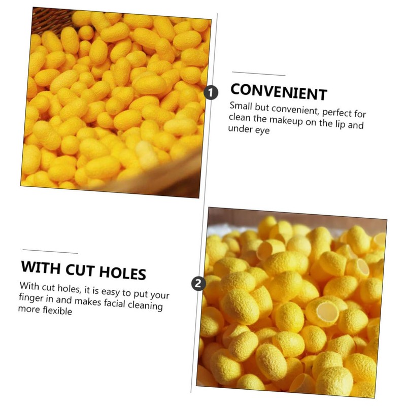 Healeved 50pcs Natural Silk Ball Beauty Scrub for Wrinkle Removal