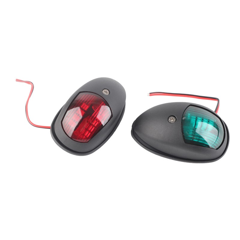 2pcs Waterproof Boat Navigation Light Green Red Marine LED for