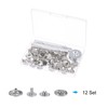 sourcing map 12 Sets Snap Fasteners Kit 3/5 Inch 15mm
