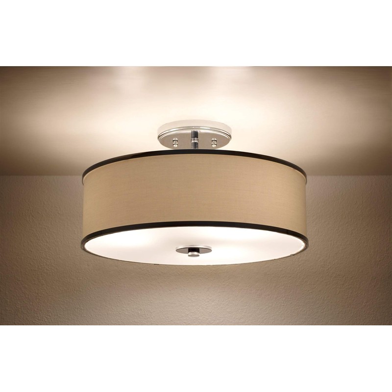 Kira Home Chloe 15" Retro Modern 3-Light Semi-Flush Mount Ceiling