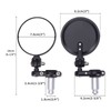 Universal CNC Motorcycle Foldable 7/8" Handle Bar End Mirrors Rearview