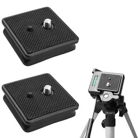 XPEX Pack of 2 Quick Release Plate for Camera, Quick Release Plate for Universal Tripod, Quick Release Plate Tripod, Tripod Quick Release Plate (41 x 41 mm)