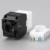 Greluma 6pcs 180 Degree RJ45 CAT6A Keystone Jack Toolless Keystone