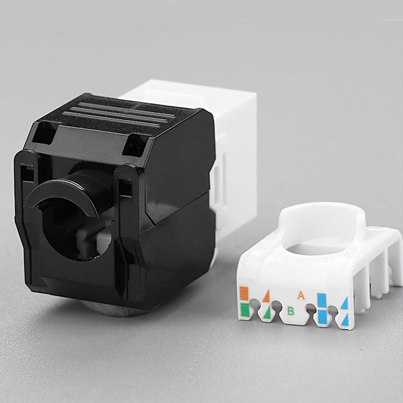 Greluma 6pcs 180 Degree RJ45 CAT6A Keystone Jack Toolless Keystone