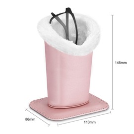 FINTIE Plush Lined Eyeglasses Holder, Glasses Stand Case, Anti-scratch Glasses Storage Organizer for Desk, Nightstand, Office, Rose Gold