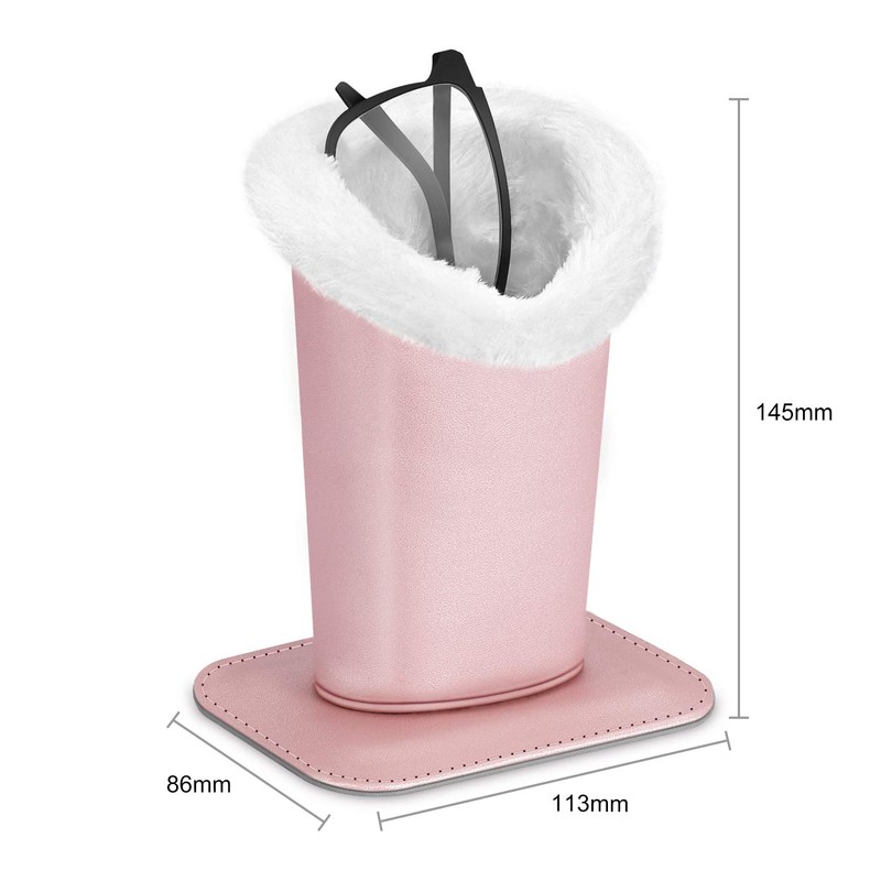 FINTIE Plush Lined Eyeglasses Holder, Glasses Stand Case, Anti-scratch Glasses