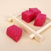 Piezas Rebanadas Fruta Dragón Artificial Realistas Bloques Pitaya Falsos Forma