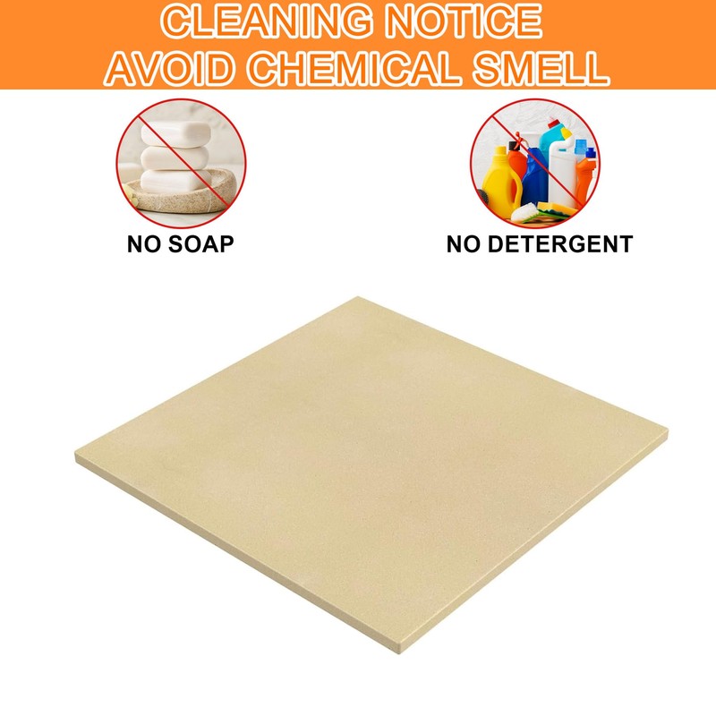 SafBbcue Square Cordierite Pizza Stone Ideal for Ooni Koda &