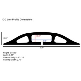 Electriduct D-2 Low Profile Rubber Duct Cord Cover Floor Cable Protector - 5 Feet - Black - Pack of 2 (Raw Rubber Material)