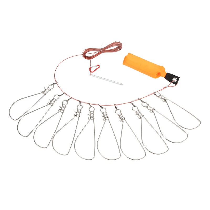 Live Fish Lock with Foam Float Stick Steel Wire Fishing