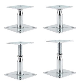 YEUQWJ 4 Pack Adjustable Support Jack for The Floor,Deck Foundation,Post Floor Joist Jacks,RV Step Stabilizer,Mini Screw Jack- Post 3.5" to 6"