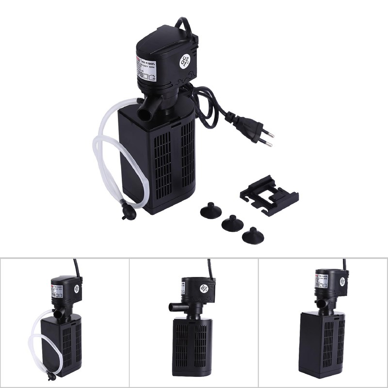 Multi function 3 in 1 Aquarium Filter Submersible Oxygen Pump