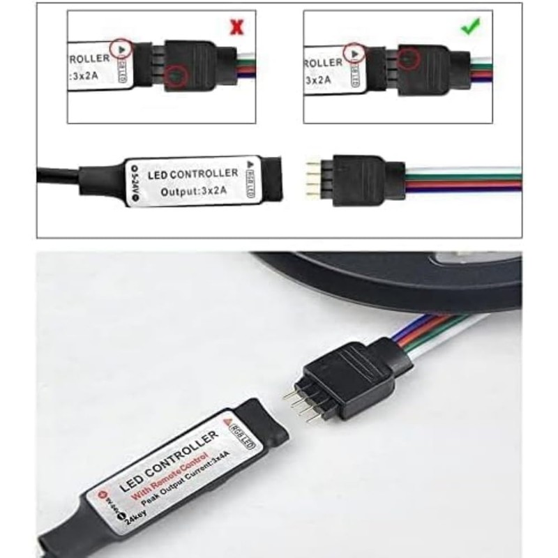 USB RGB Controller, DC5V Led Dimmer with 3 Keys 4