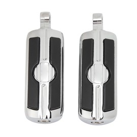 1 Pair of Motorcycle Highway Pegs, Angled Adjustable Foot Pedal, Engine Protection Crash Bar, Highway Footrests, Metal Rubber Pedal Padding, Footrests, Suitable for 10 mm Mounting Screws Motorcycles