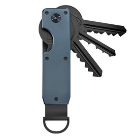 Minimalist Key Organizer – Compact Key Holder for 6 Keys, Durable & Lightweight with Keyring Loop, Anti-Loosening EDC Design (Blue)