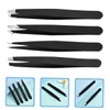PACKOVE 4pcs Stainless Steel Eyebrow Tweezers for Convenient Hair Removal