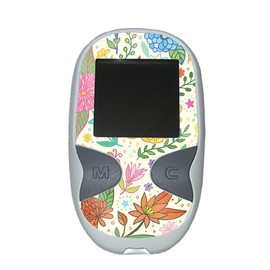 MightySkins Glossy Glitter Skin Compatible with Care Touch Glucose Meter - Flower Garden | Protective, Durable High-Gloss Glitter Finish | Easy to Apply | Made in The USA