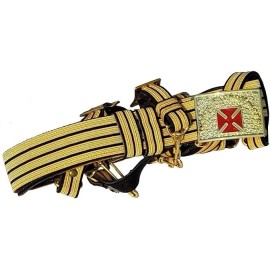 MASONIC KNIGHTS TEMPLAR Ceremonial Sword Belt Buckle Sir Knight Adjustable GBK+
