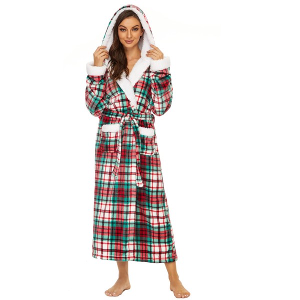 iniber Plush Robes for Women, Womens Robe Long, Fuzzy Fluffy
