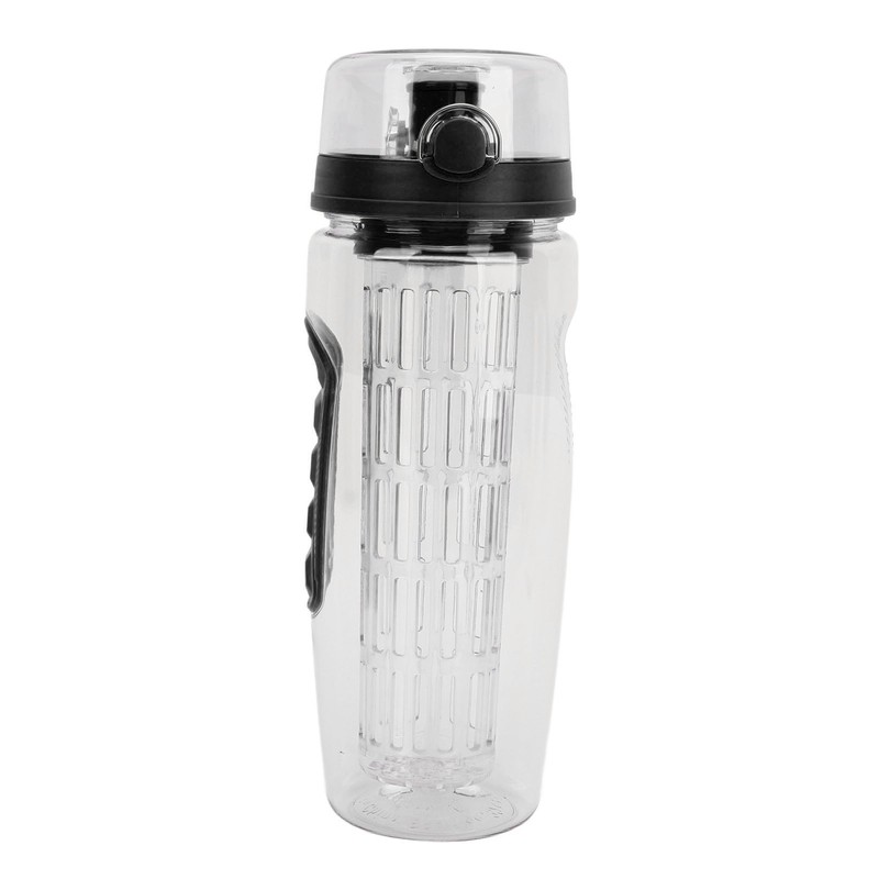 Fruit Infuser Water Bottle Anti Slip Grip Flip Top Lid