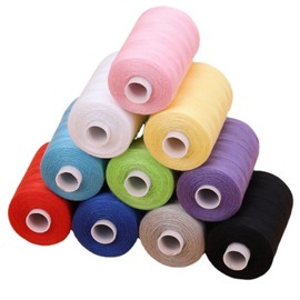 COZENTA Sewing Thread #60 Mixed Colors Set of 10 for Normal Terrain 1 Piece Approx. 3350 yd (1,350 m)