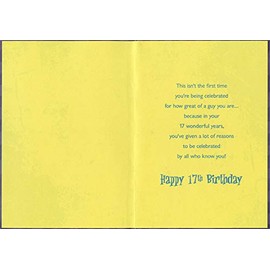 Designer Greetings Have an Awesome Birthday Age 17 / 17th Birthday Card for Him