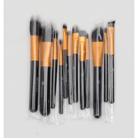 Store250 Makeup Brush Set with 12 Brushes and Metal Storage Box Nail Art Brush 15 Pcs Nail Dotting Tool 5 Pcs Nail Pallette