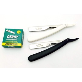 2 Pcs Navaja Barber Straight Maquinillas de afeitar, 100 Blades