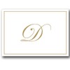 Gold Embossed Initial Note Cards Letter D Boxed Set of