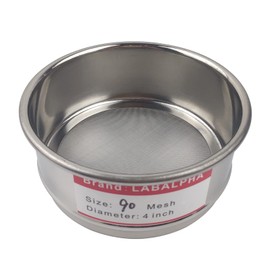 LABALPHA LABALPHA 90 Mesh Lab Sieves, Test Sieve #90 Mesh, 4' Diameter, 304 Stainless Steel Wire Cloth (0.17mm)