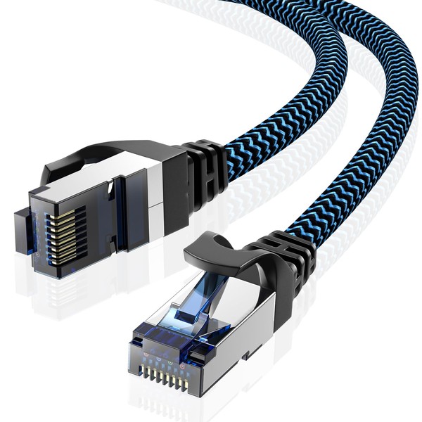 CABNEER Cat 8 Ethernet Cable, 0.5M, Supports 40Gbps, Compatible with
