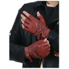 FIORETTO Men’s Fingerless Leather Gloves – Sheepskin Half Finger Driving