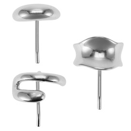 VOCOSTE 3 Pcs Ponytail Buckle Hair Clip Strong Hold Hair Jaw Clips Decorative Barrettes for Women Silver Tone