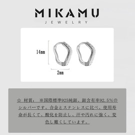 MIKAMU Women's Polished Ring, CZ Diamond, 925 Silver, Sterling Silver, Hypoallergenic, Popular, Hoop Earrings, Women's Jewelry, Includes Exclusive Box, Silver, Diamond