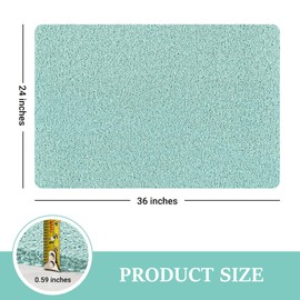 LuxStep Shower Mat Bathtub Mat,24x36 inch, Non-Slip Bath Mat with Drain, Quick Drying PVC Loofah Bathmat for Tub,Shower,Bathroom,Green